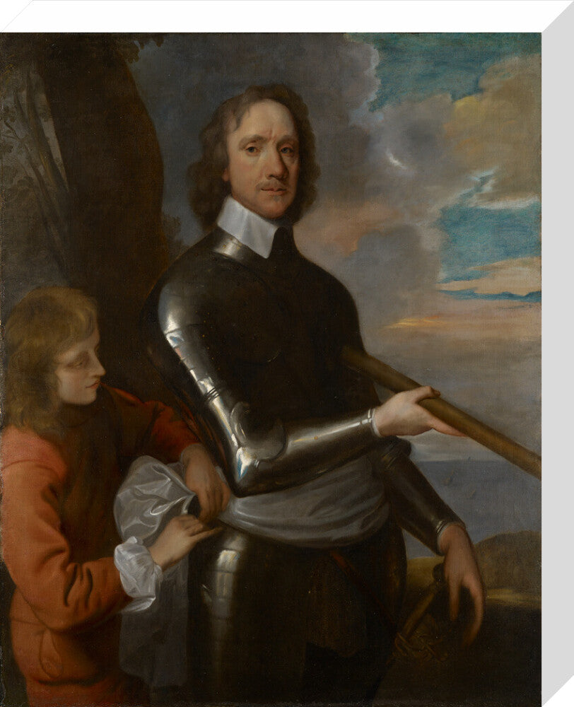 Oliver cromwell portrait print (stretched canvas, medium, no frame)