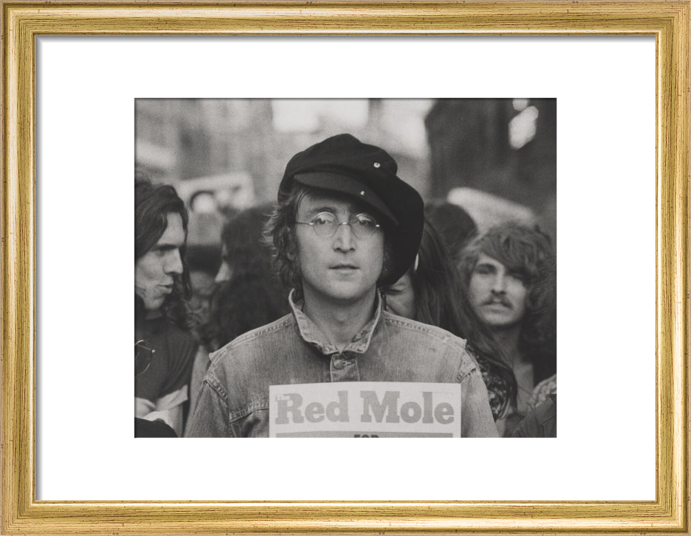 John lennon portrait print (art print, small, gold frame)