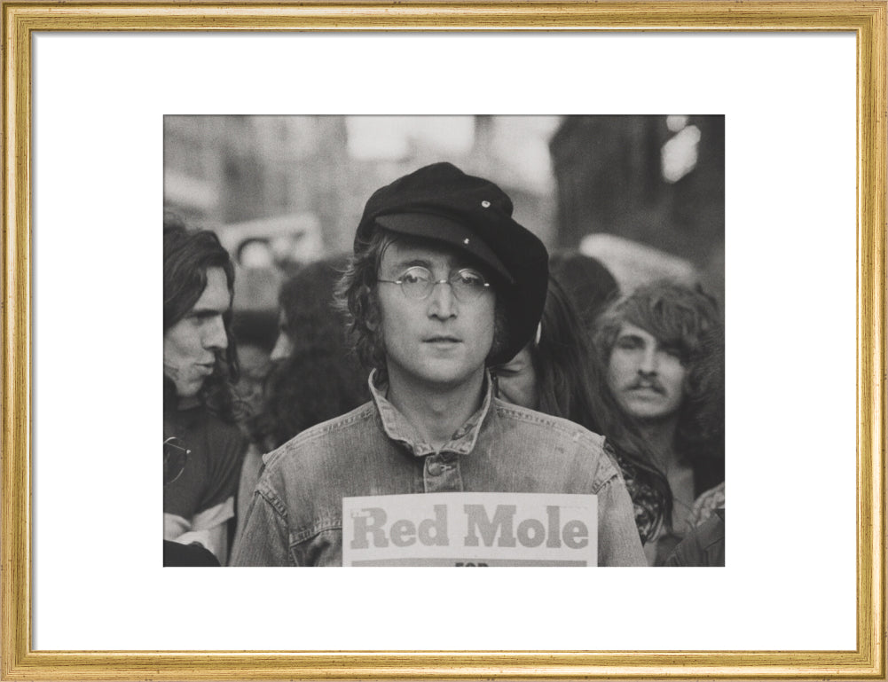 John lennon portrait print (art print, medium, gold frame)