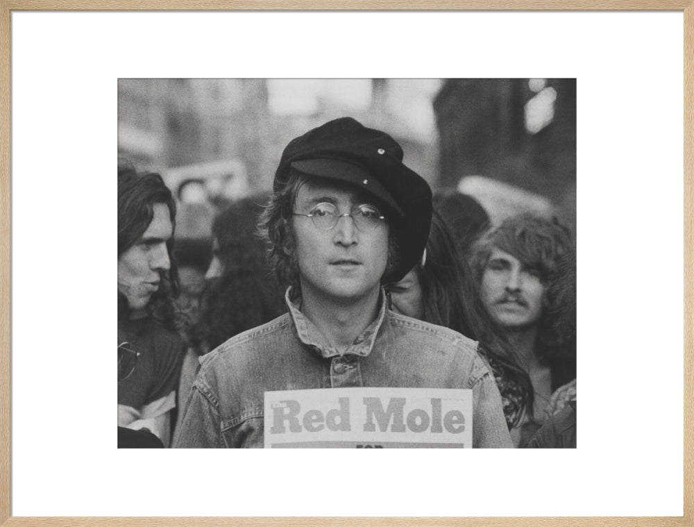John lennon portrait print (art print, extra large, natural frame)