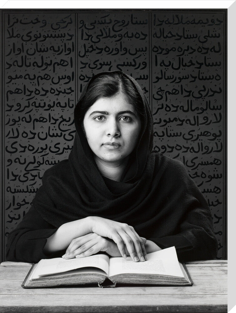 Malala yousafzai portrait print (stretched canvas, extra large, no frame)
