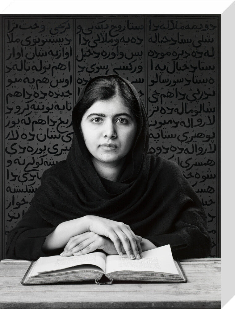Malala yousafzai portrait print (stretched canvas, medium, no frame)