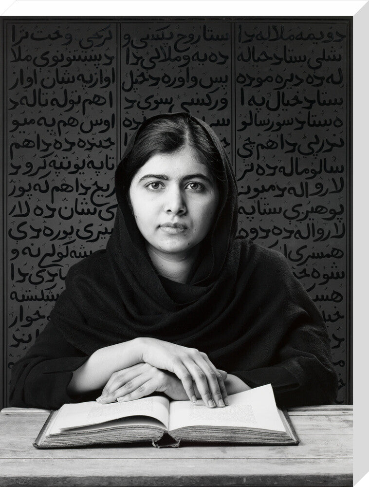 Malala yousafzai portrait print (stretched canvas, large, no frame)