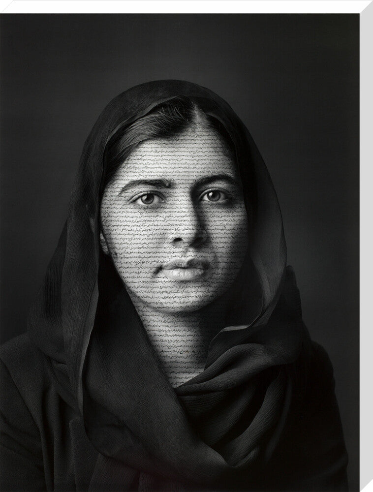 Malala yousafzai portrait print (stretched canvas, extra large, no frame)
