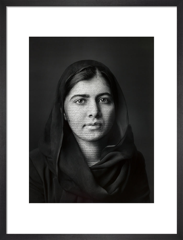 Malala yousafzai portrait print (art print, medium, black frame)