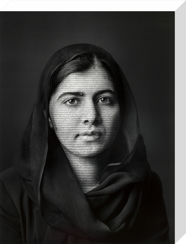Malala yousafzai portrait print (stretched canvas, medium, no frame)