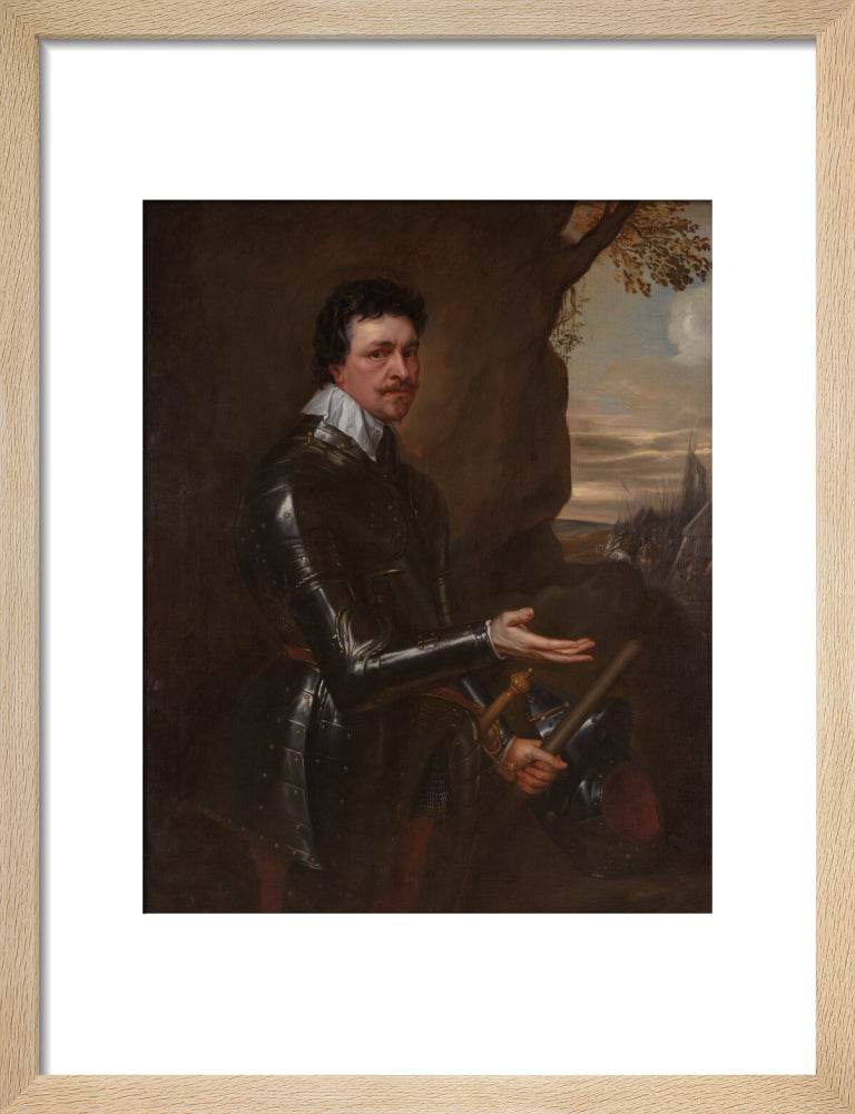 Thomas wentworth, 1st earl of strafford portrait print (art print, small, natural frame)
