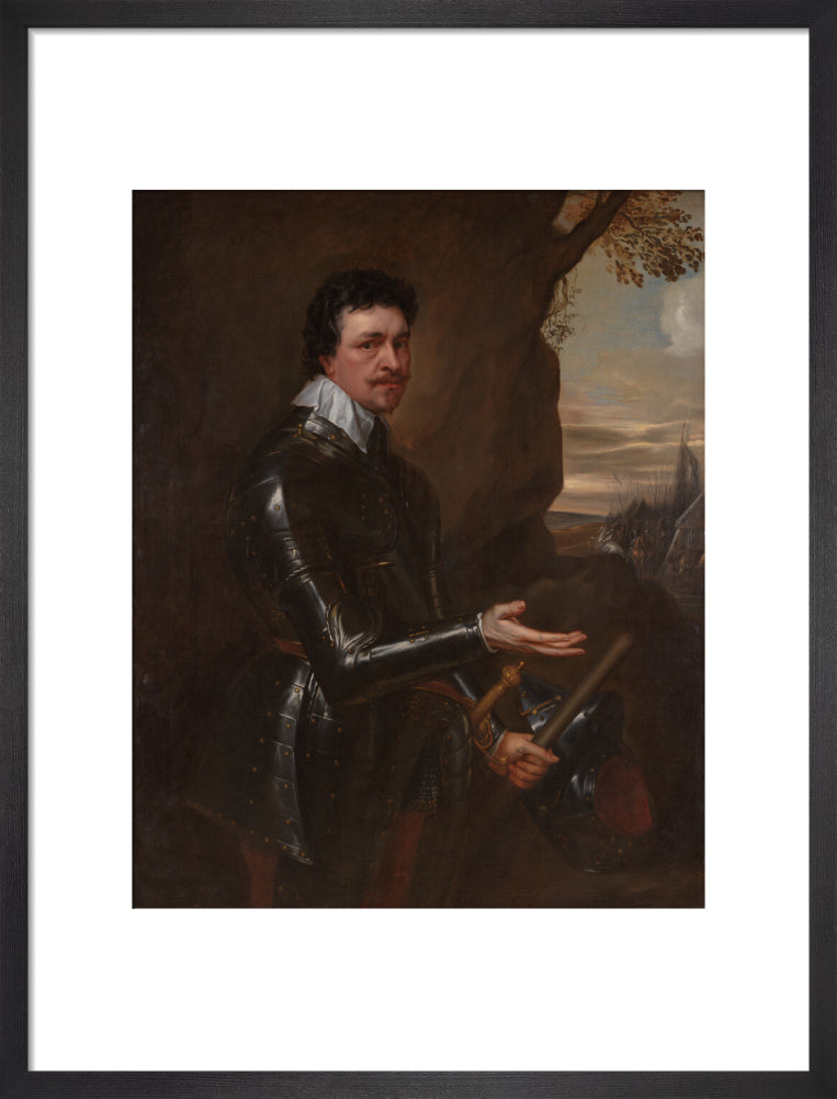 Thomas wentworth, 1st earl of strafford portrait print (art print, medium, black frame)