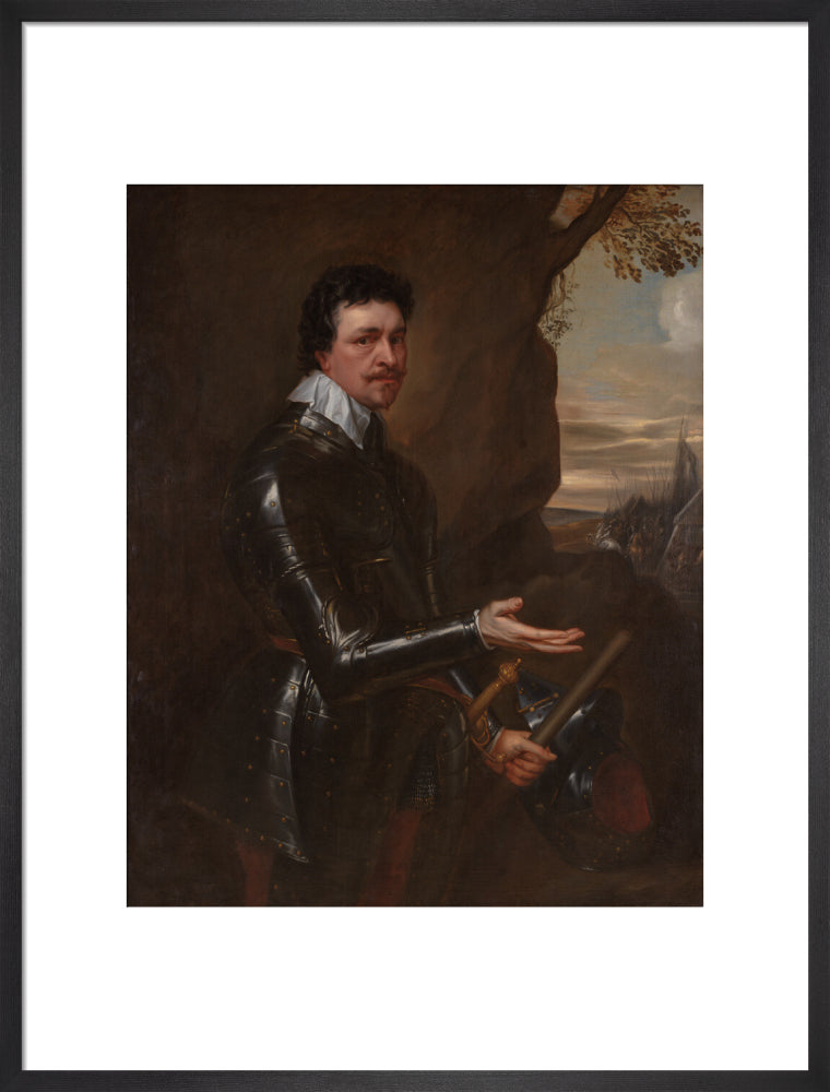 Thomas wentworth, 1st earl of strafford portrait print (art print, large, black frame)