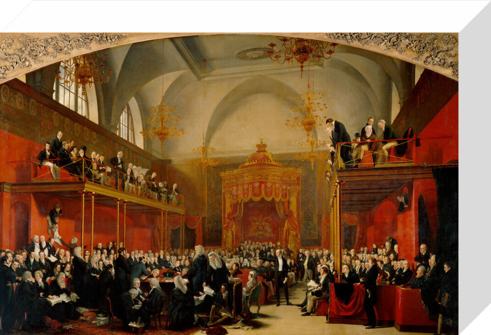 The trial of queen caroline 1820 portrait print (stretched canvas, small, no frame)