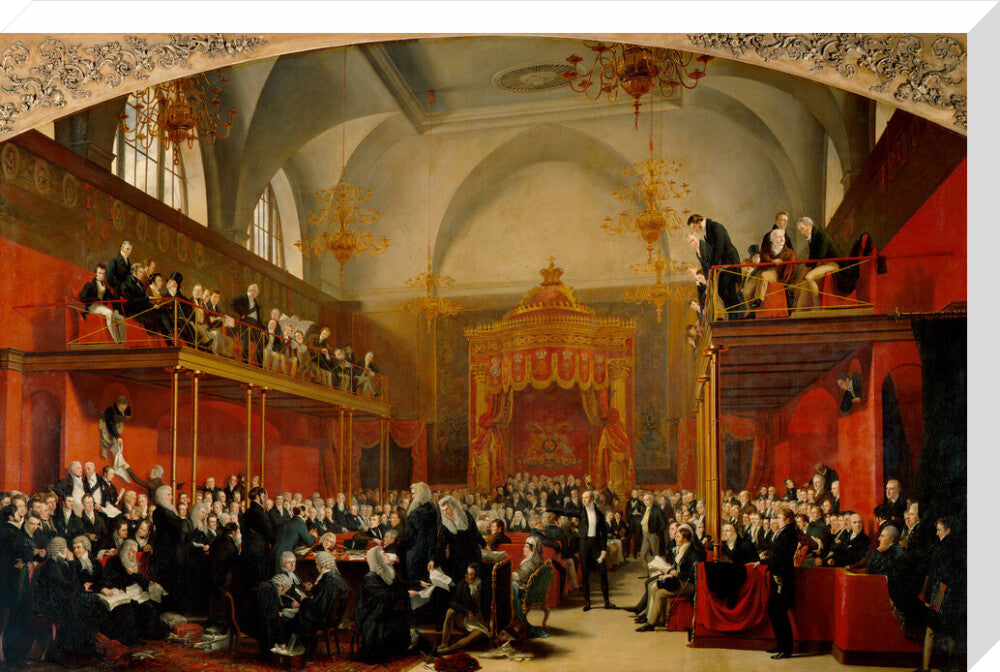 The trial of queen caroline 1820 portrait print (stretched canvas, large, no frame)