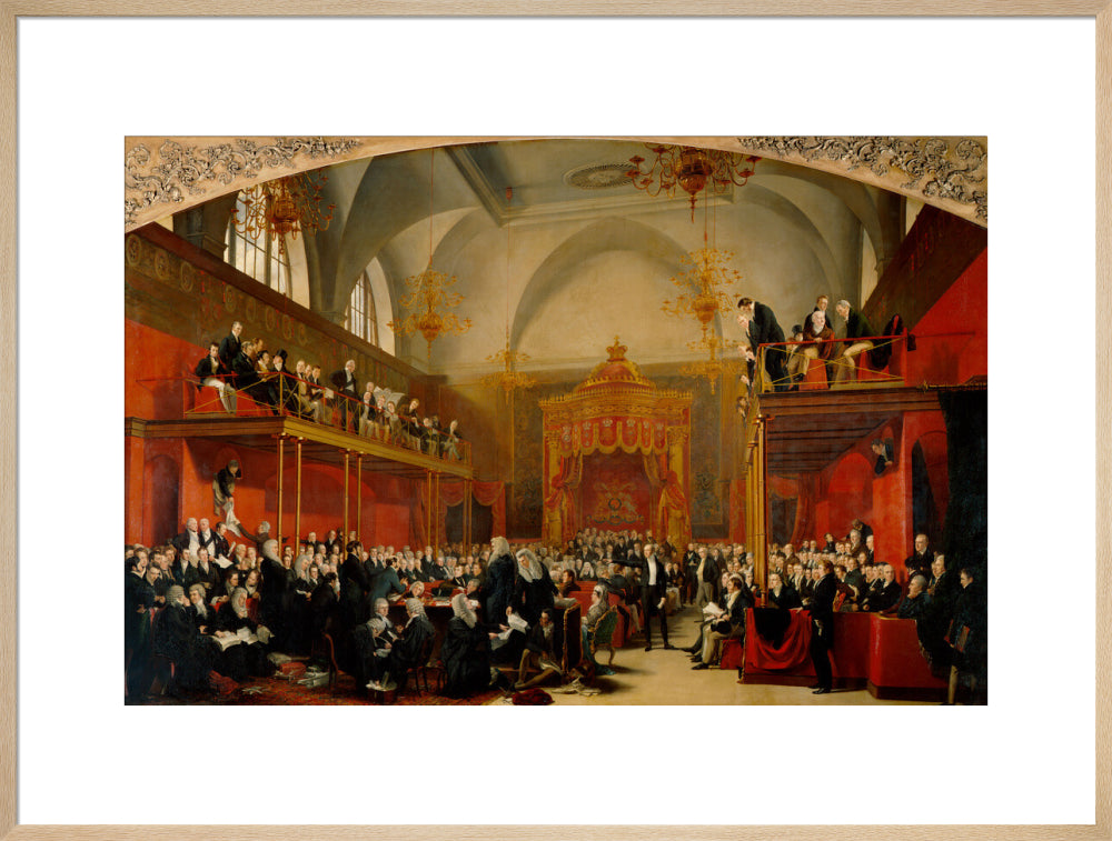 The trial of queen caroline 1820 portrait print (art print, extra large, natural frame)