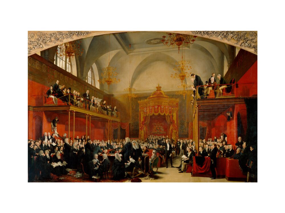 The trial of queen caroline 1820 portrait print (art print, extra large, no frame)