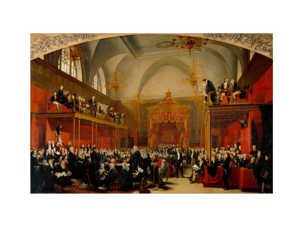 The trial of queen caroline 1820 portrait print (art print, small, no frame)