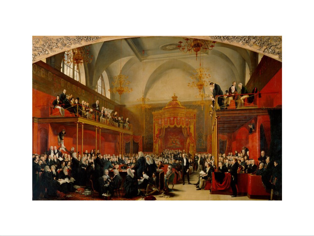 The trial of queen caroline 1820 portrait print (art print, large, no frame)