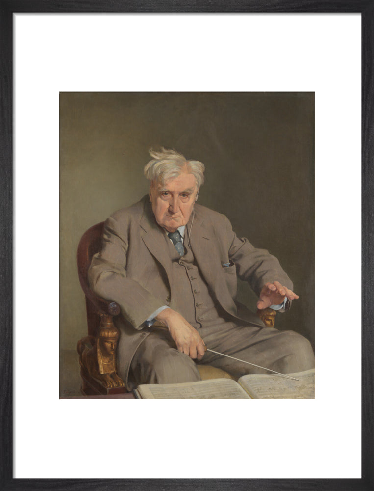 Ralph vaughan williams portrait print (art print, medium, black frame)