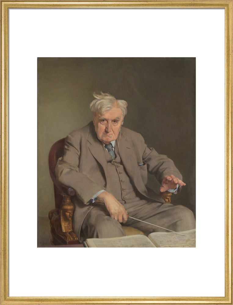 Ralph vaughan williams portrait print (art print, large, gold frame)