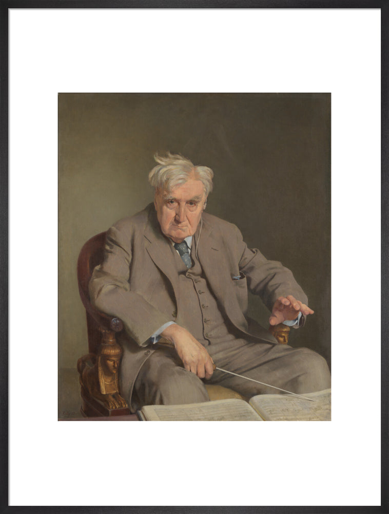 Ralph vaughan williams portrait print (art print, extra large, black frame)