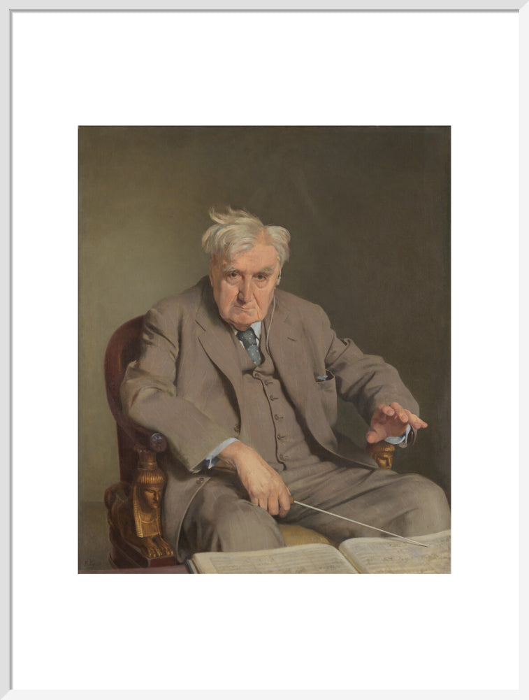 Ralph vaughan williams portrait print (art print, extra large, white frame)