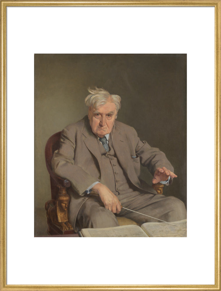 Ralph vaughan williams portrait print (art print, extra large, gold frame)