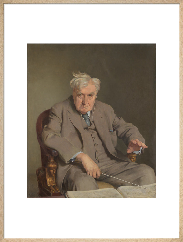 Ralph vaughan williams portrait print (art print, extra large, natural frame)