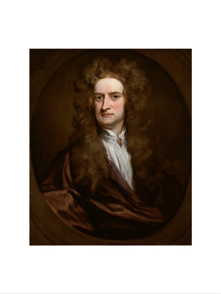 Sir isaac newton portrait print (art print, small, no frame)