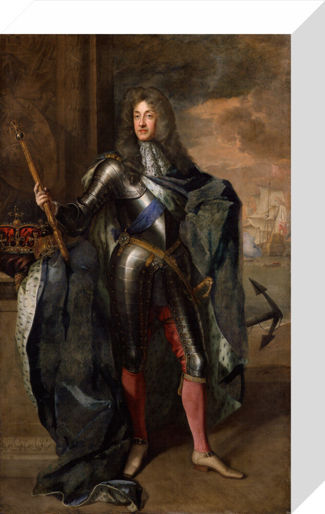 King james ii portrait print (stretched canvas, small, no frame)