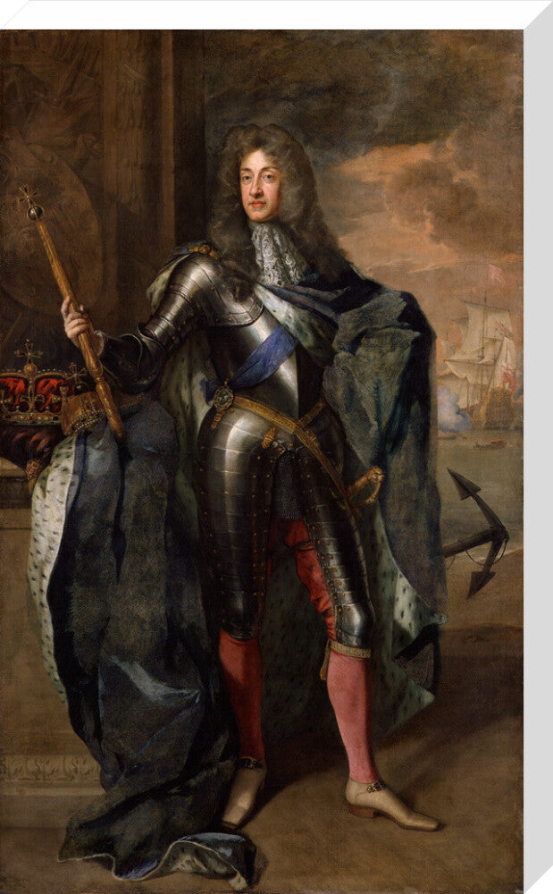 King james ii portrait print (stretched canvas, large, no frame)