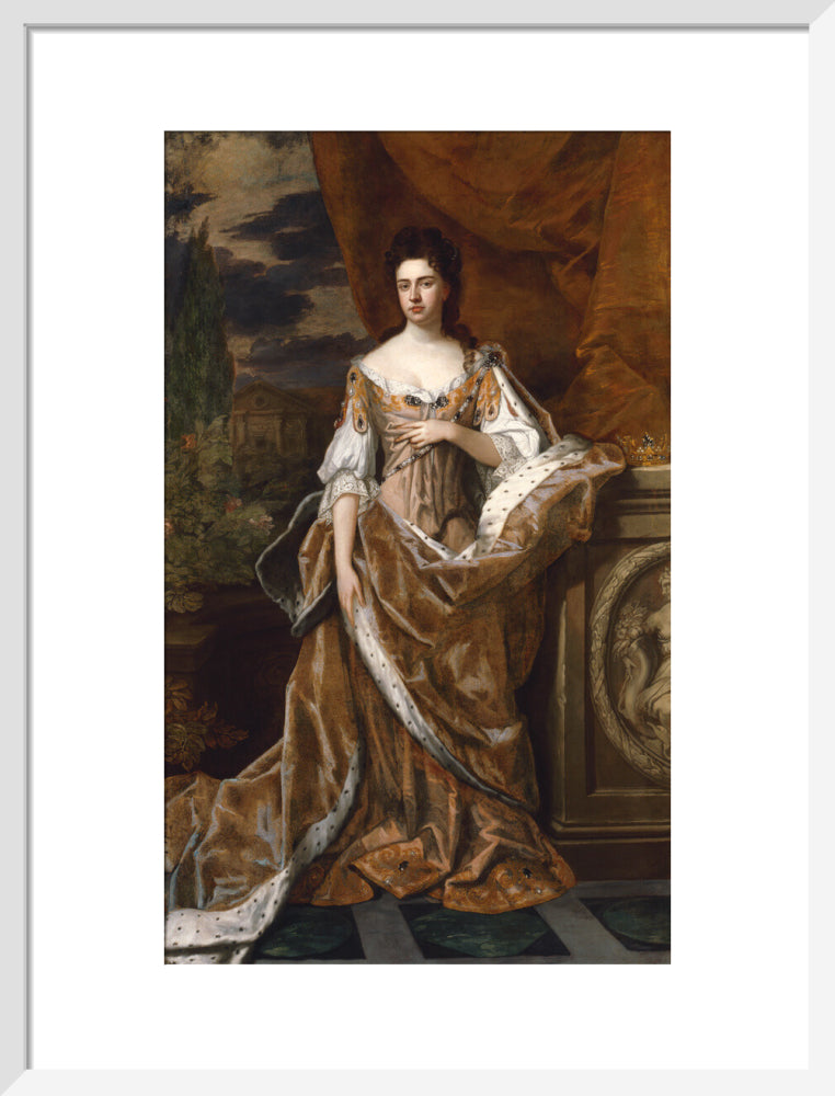 Queen anne portrait print (art print, medium, white frame)