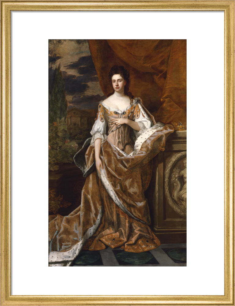 Queen anne portrait print (art print, medium, gold frame)