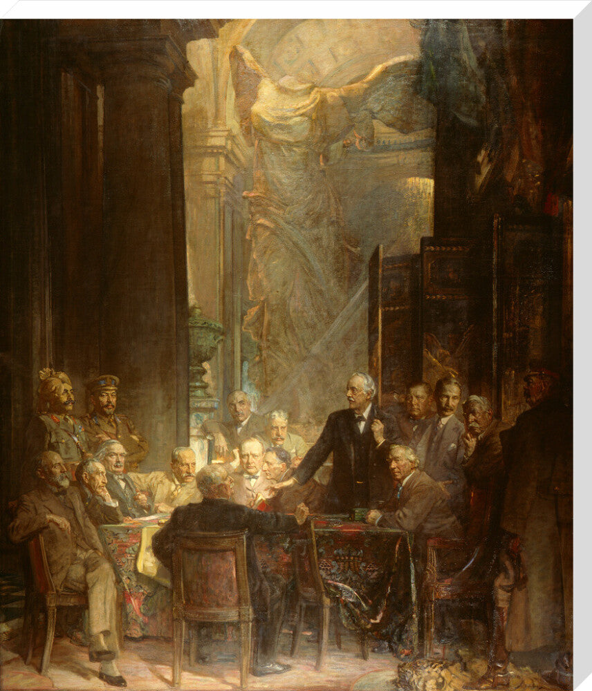 Statesmen of world war i portrait print (stretched canvas, extra large, no frame)