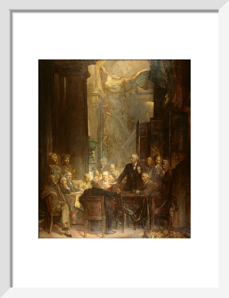 Statesmen of world war i portrait print (art print, small, white frame)