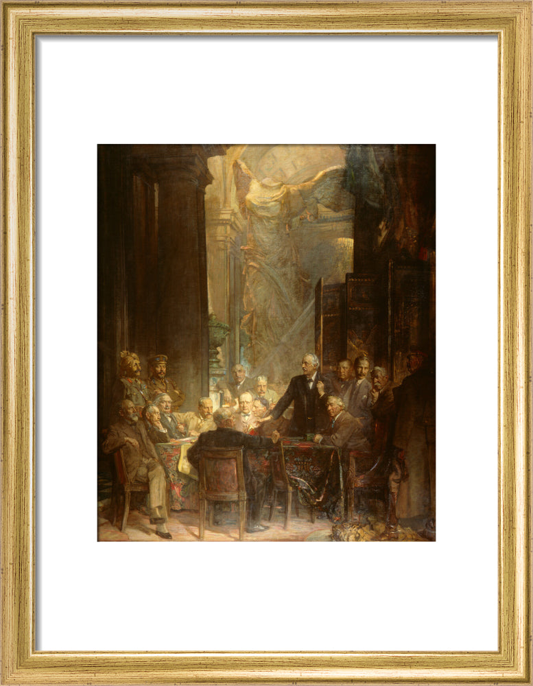 Statesmen of world war i portrait print (art print, small, gold frame)