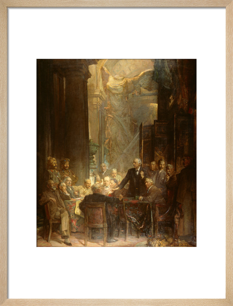 Statesmen of world war i portrait print (art print, medium, natural frame)