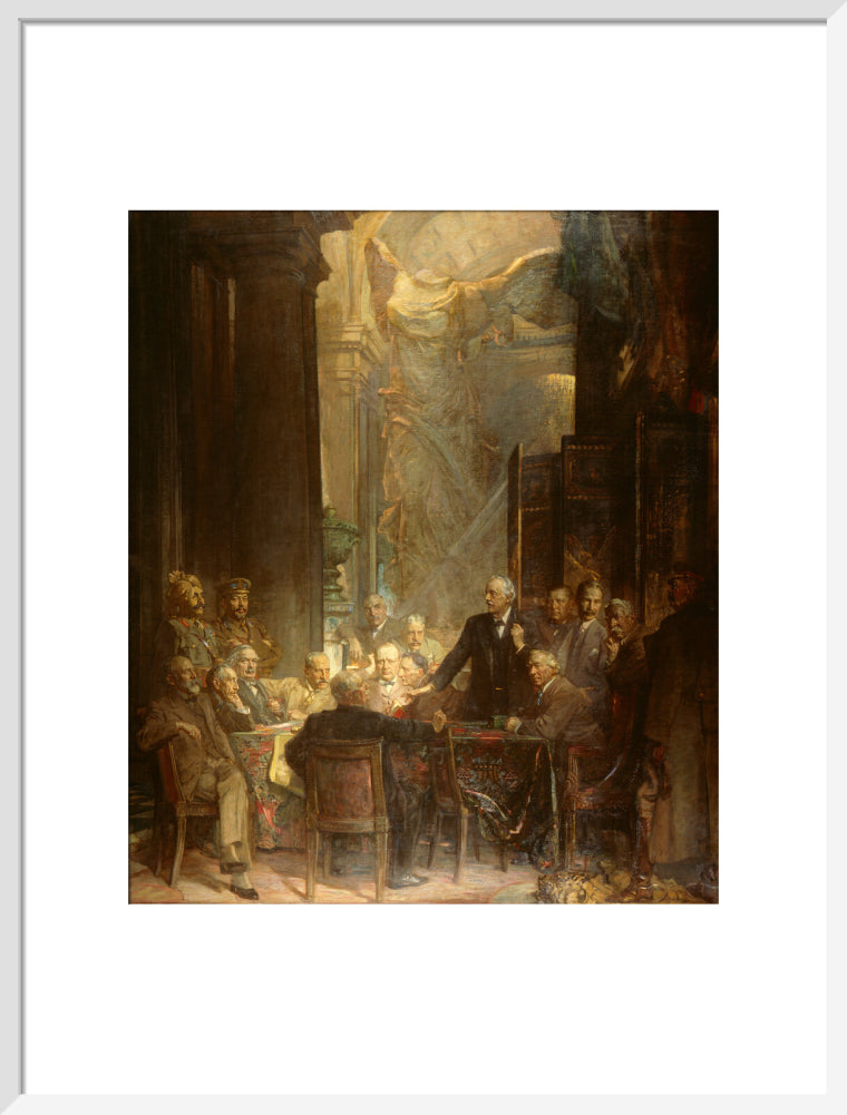 Statesmen of world war i portrait print (art print, large, white frame)