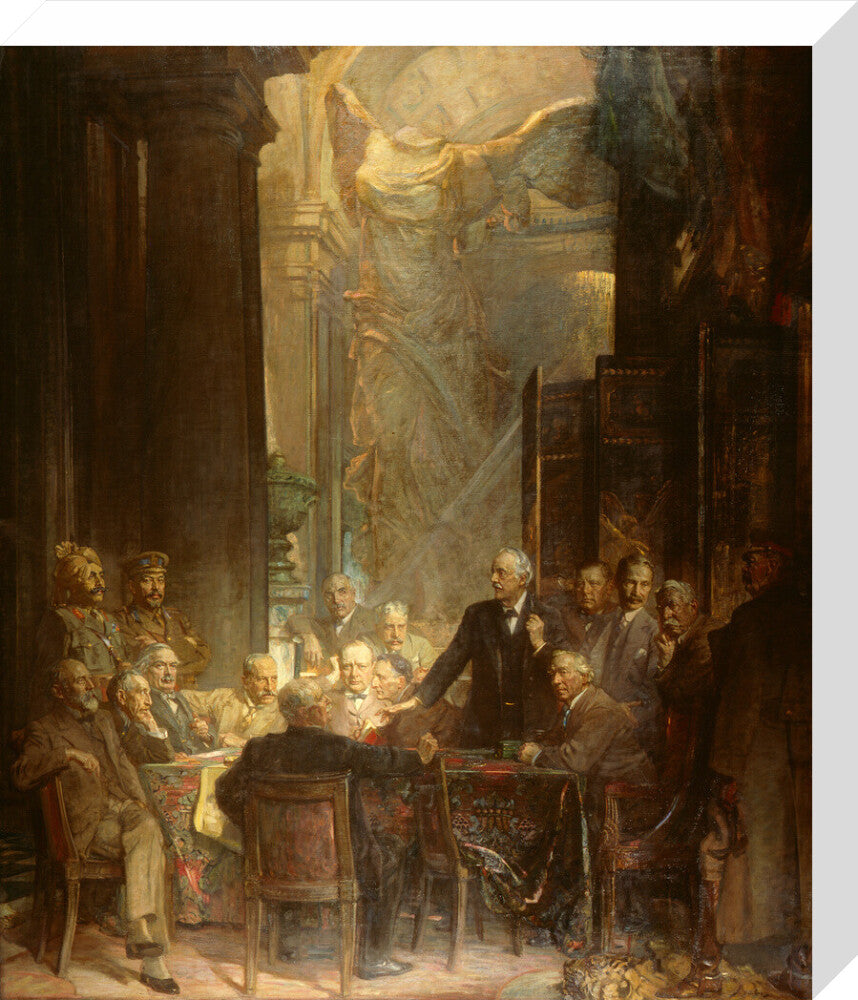 Statesmen of world war i portrait print (stretched canvas, medium, no frame)