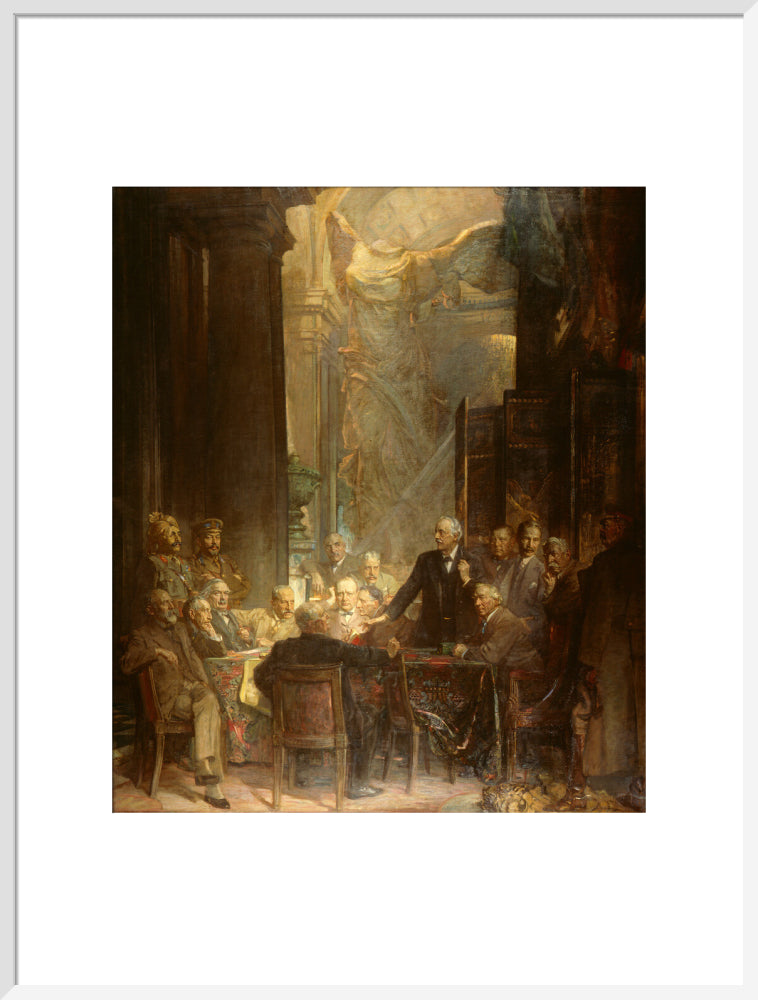 Statesmen of world war i portrait print (art print, extra large, white frame)