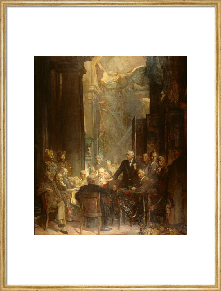 Statesmen of world war i portrait print (art print, extra large, gold frame)