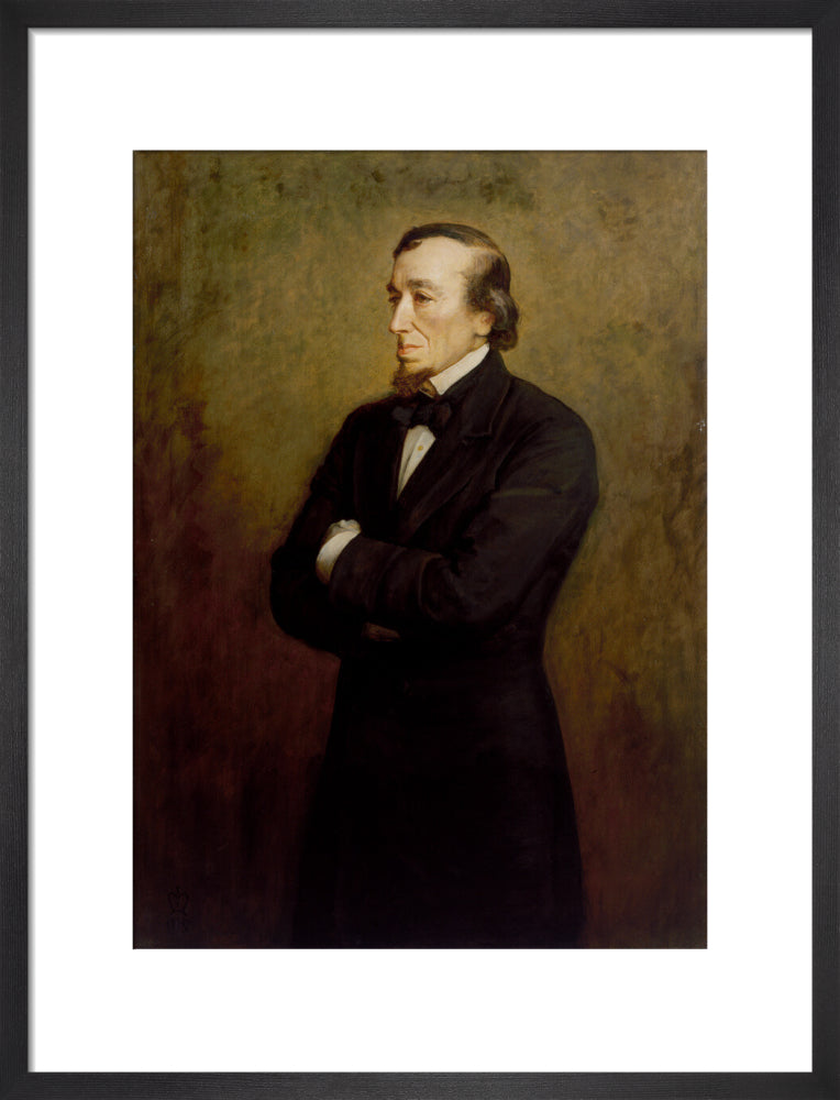 Benjamin disraeli, earl of beaconsfield portrait print (art print, medium, black frame frame)