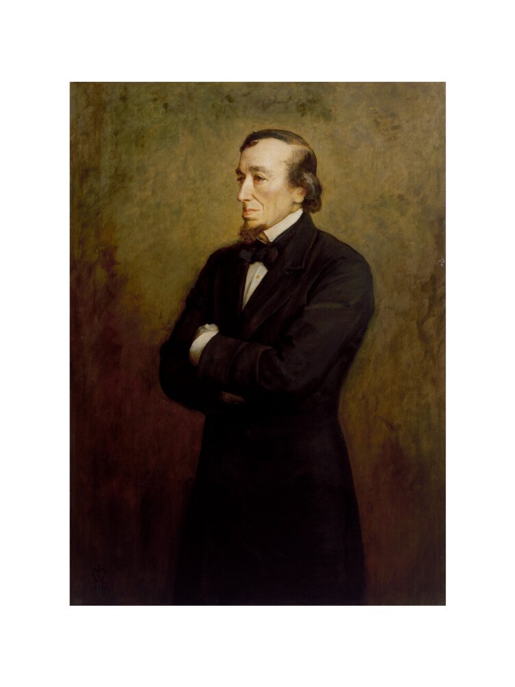 Benjamin disraeli, earl of beaconsfield portrait print (art print, small, no frame frame)