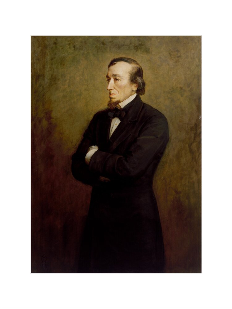 Benjamin disraeli, earl of beaconsfield portrait print (art print, large, no frame frame)