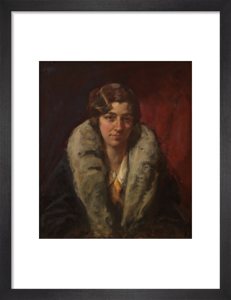 Amy johnson portrait print (art print, small, black frame frame)