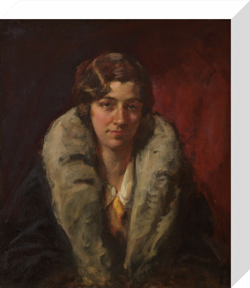 Amy johnson portrait print (stretched canvas, small, no frame frame)