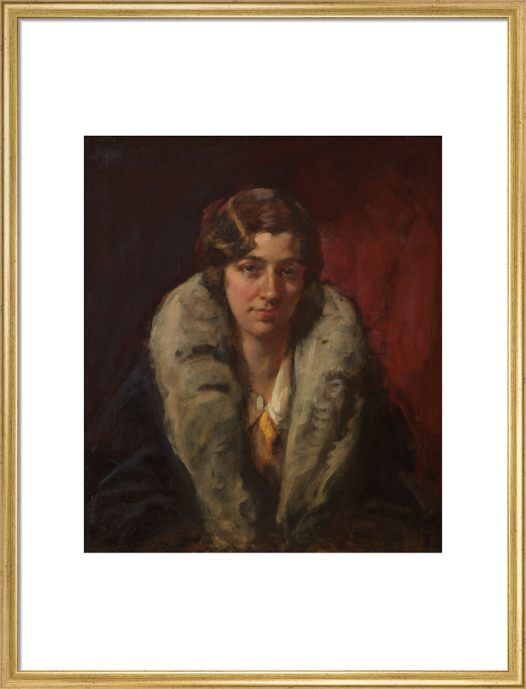 Amy johnson portrait print (art print, large, gold frame frame)