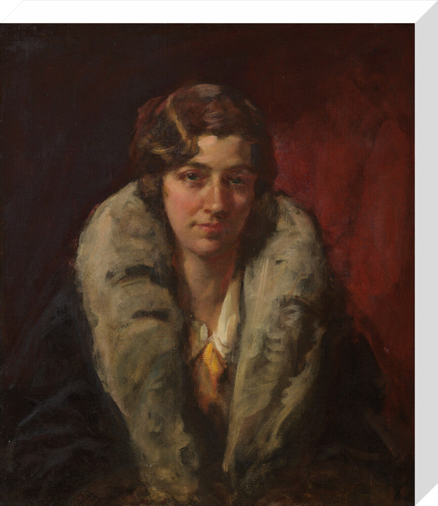 Amy johnson portrait print (stretched canvas, medium, no frame frame)