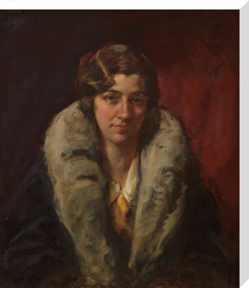 Amy johnson portrait print (stretched canvas, large, no frame frame)