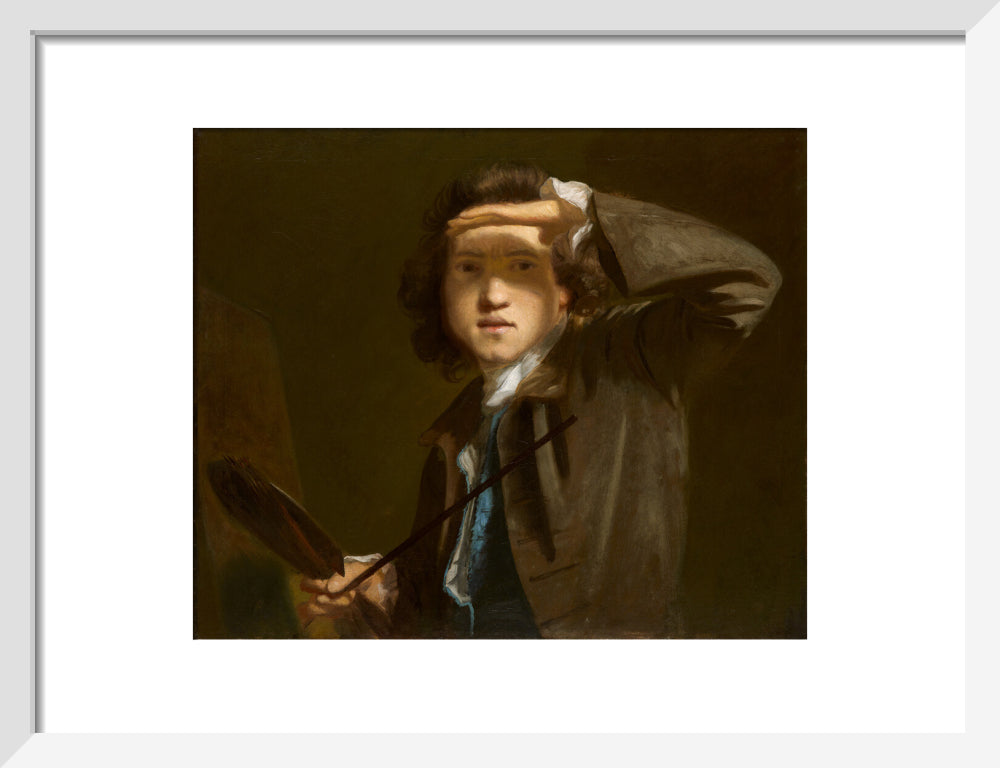 Sir joshua reynolds portrait print (art print, small, white frame)