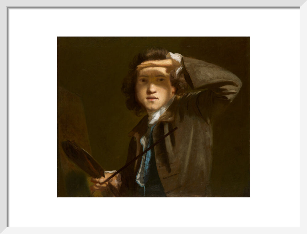 Sir joshua reynolds portrait print (art print, medium, white frame)