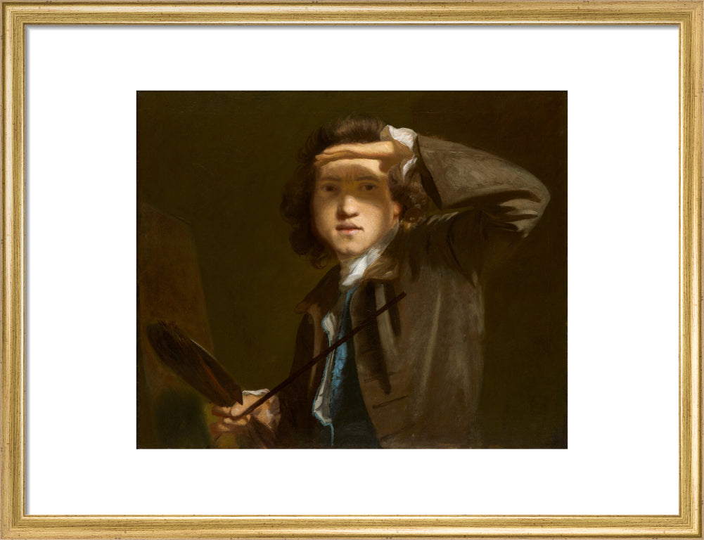 Sir joshua reynolds portrait print (art print, medium, gold frame)