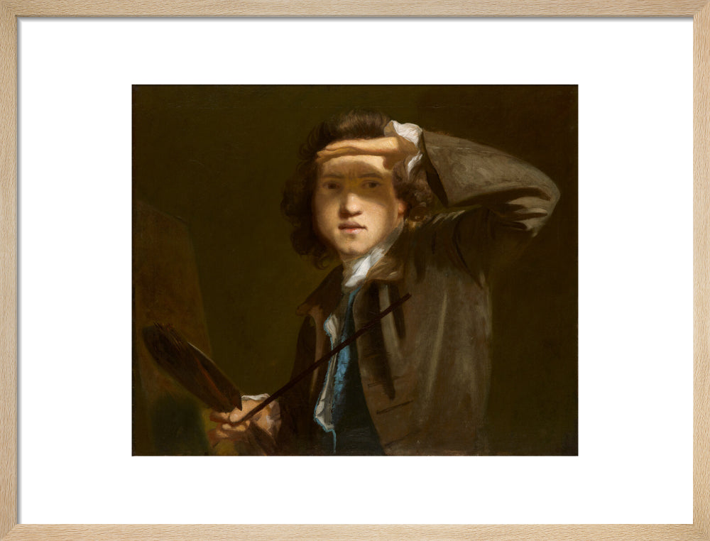 Sir joshua reynolds portrait print (art print, medium, natural frame)